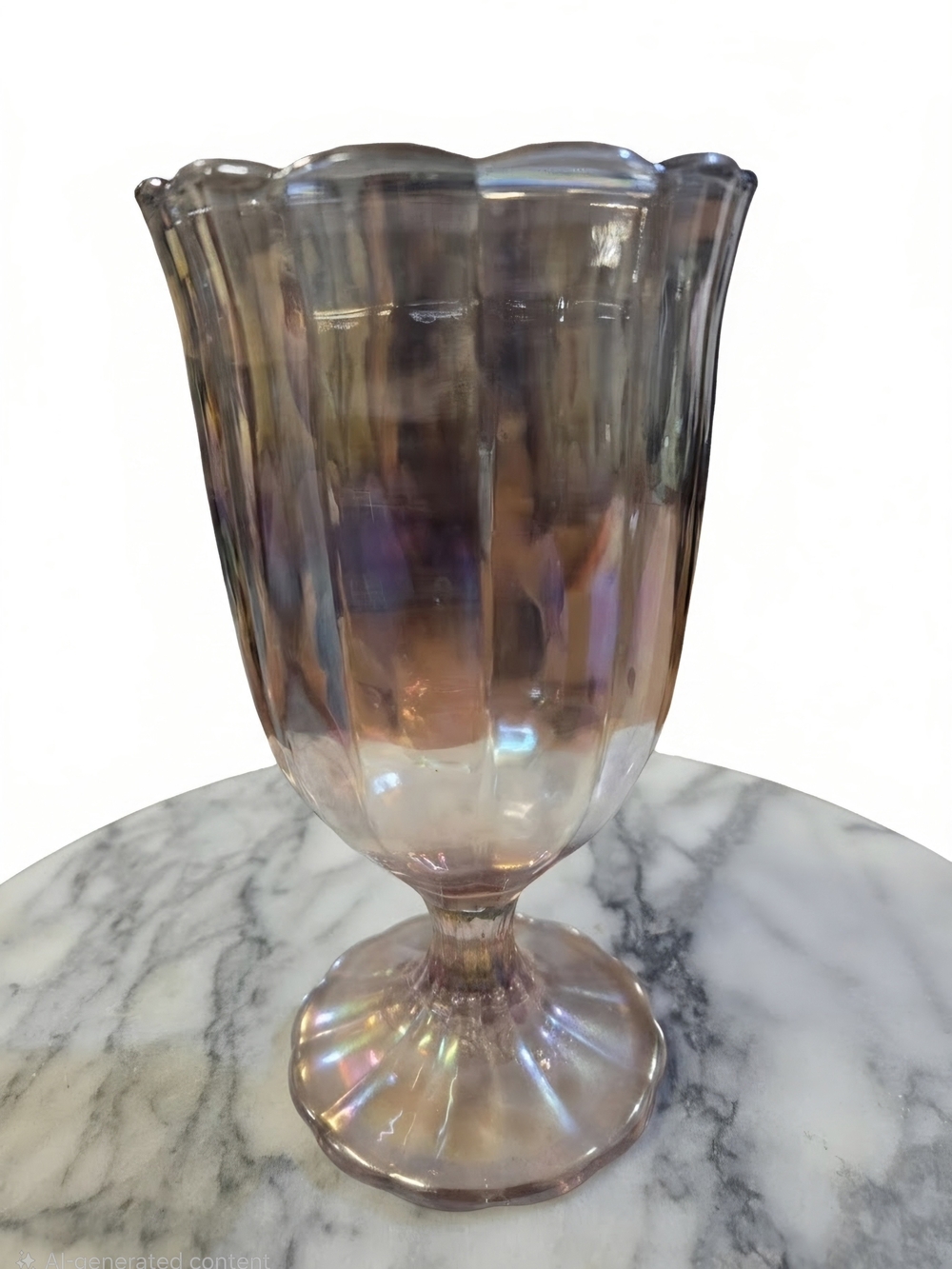 The Pioneer Woman Iridescent Pink Glass Footed Vase